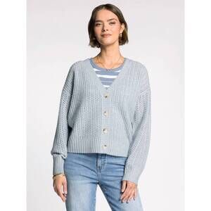 NEW THREAD & SUPPLY amour cardigan in pacific blue